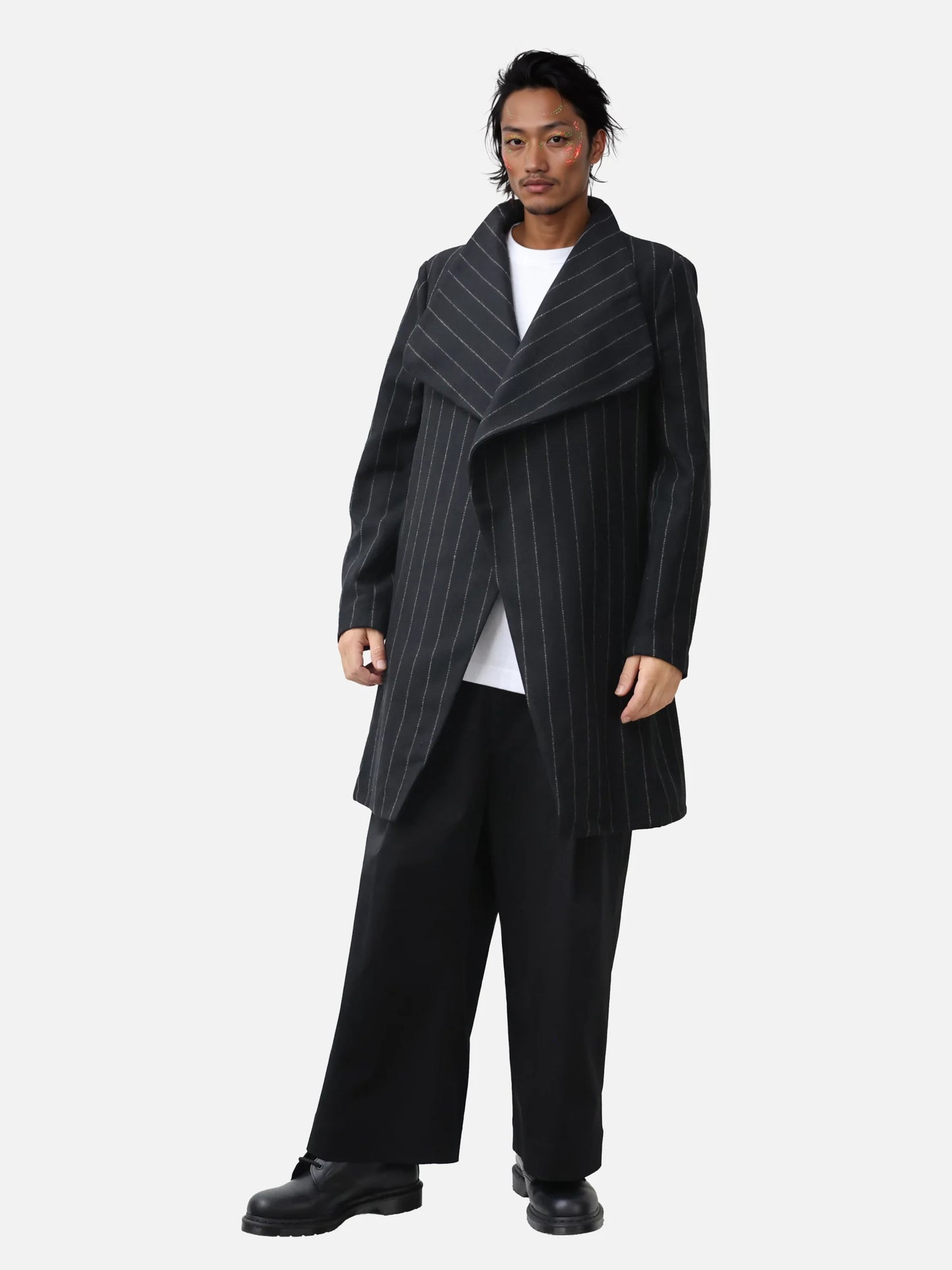 Koto Heavy Coat - Black stripes